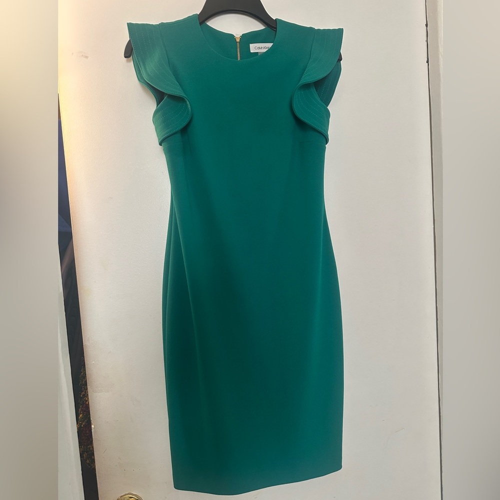 Calvin Klein green Midi Dress